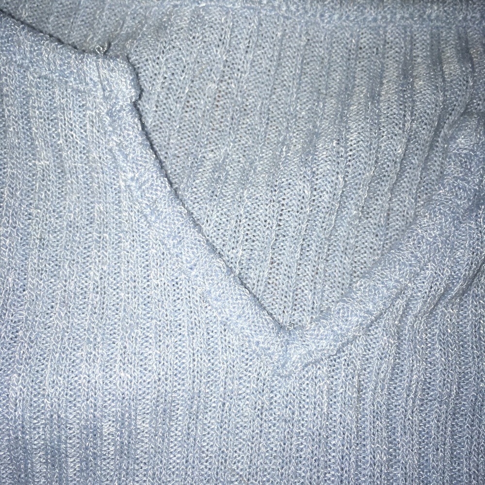 Baby Blue Long Sleeve Crop Top